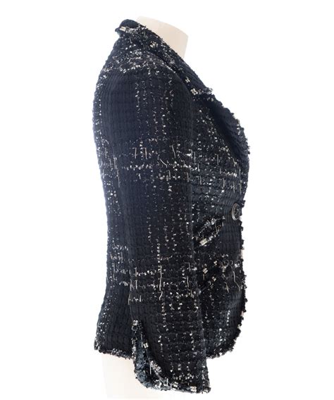 chanel blazer zwart|Chanel blazer fabric.